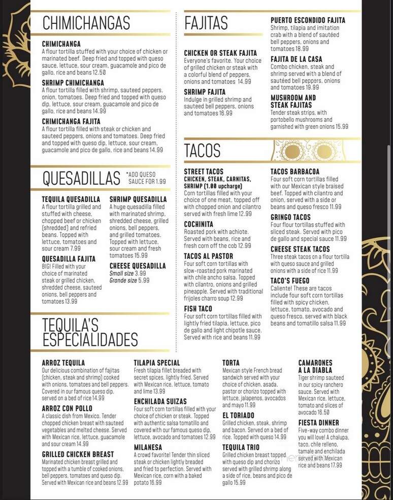 Casa Tequila Cantina and Grill - O'Fallon, MO menu_pic