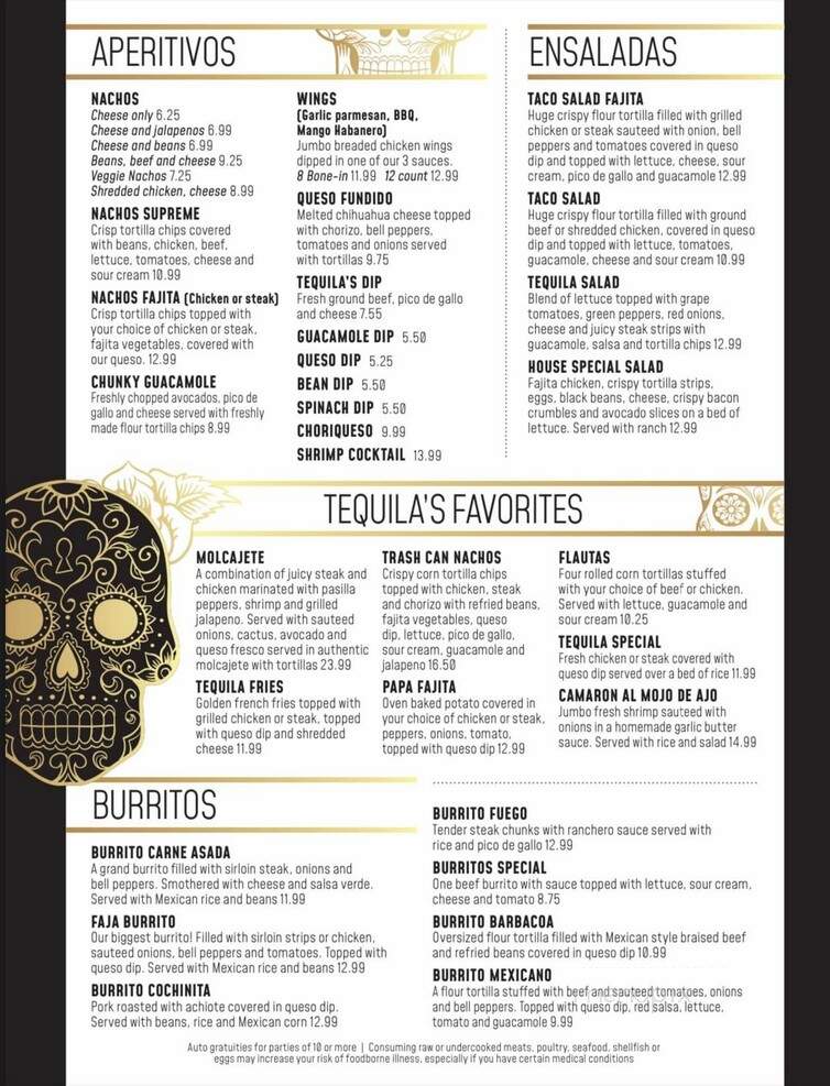 Casa Tequila Cantina and Grill - O'Fallon, MO menu_pic