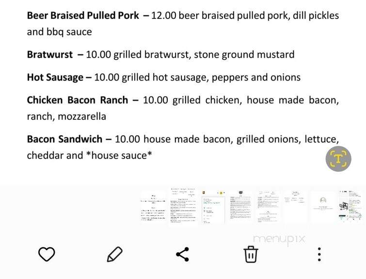 Back Porch Brewing - Carlisle, PA menu_pic