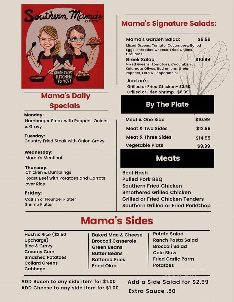 Southern Mama's - Elgin, SC menu_pic