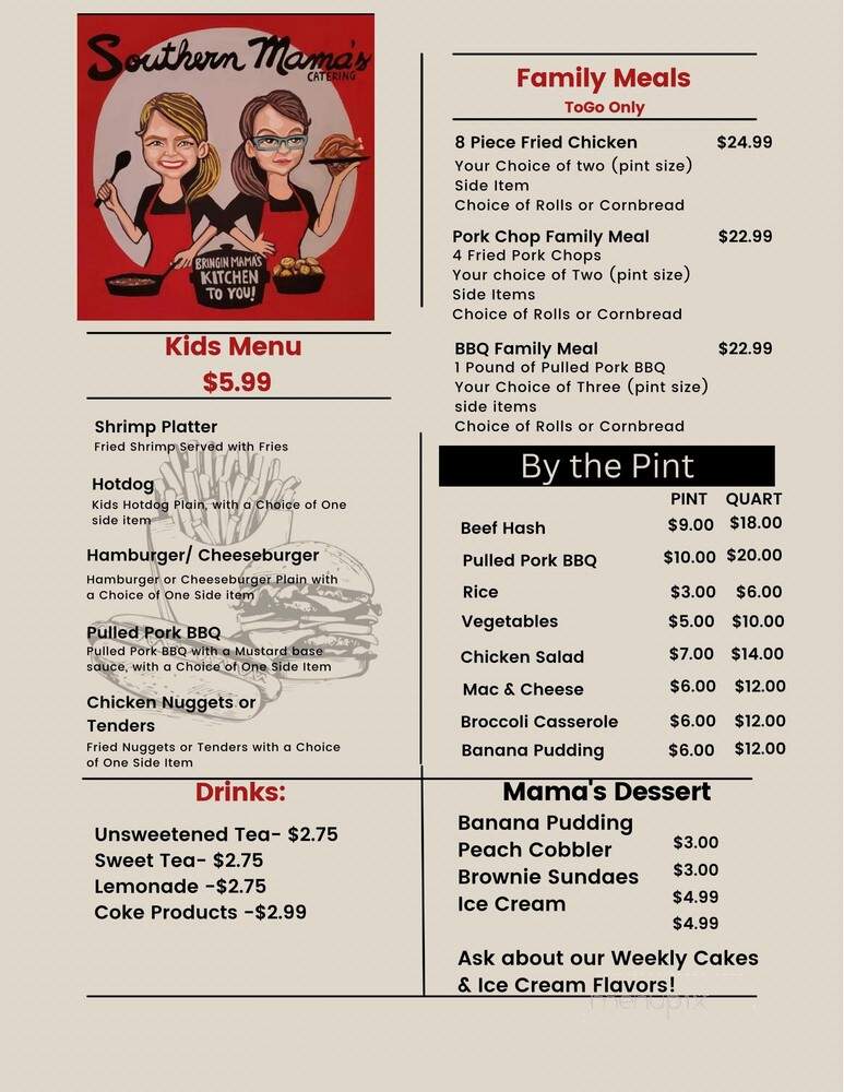 Southern Mama's - Elgin, SC menu_pic