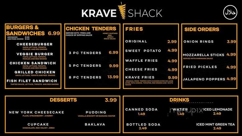 Krave Shack - MANASSAS, VA menu_pic