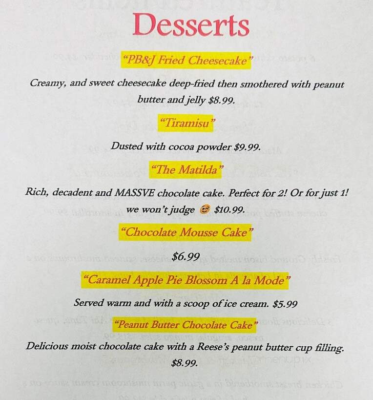 The Mav Bar and Grill - Worthington, MN menu_pic