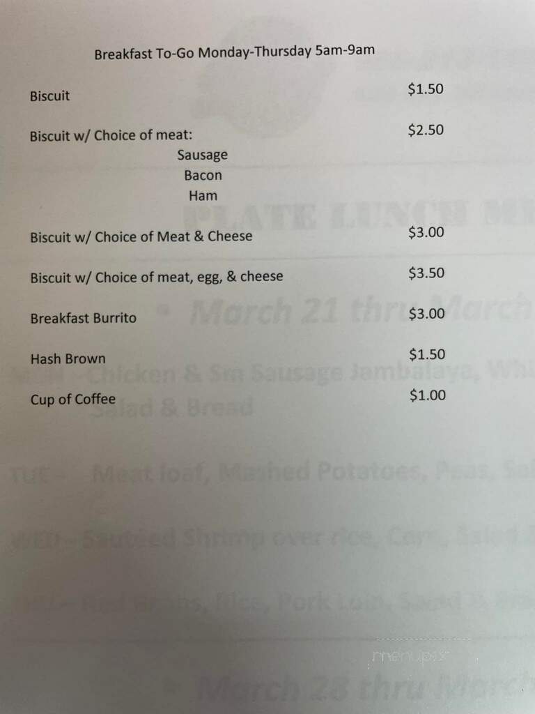 Bayou Snacks and Drinks - Lockport, LA menu_pic