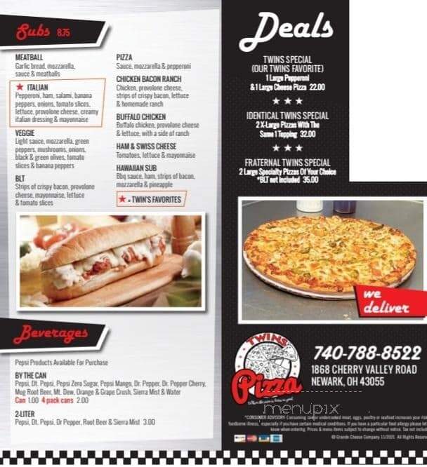 Twins Pizza - Newark, OH menu_pic