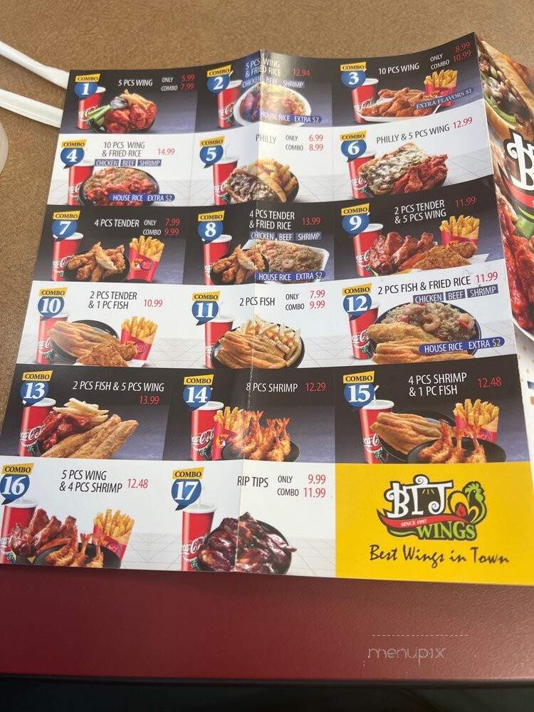 BTJ Wings - Dothan, AL menu_pic