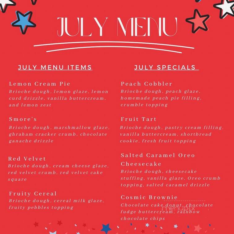 Sweet Side Bakery & Cafe - Lincolnton, NC menu_pic