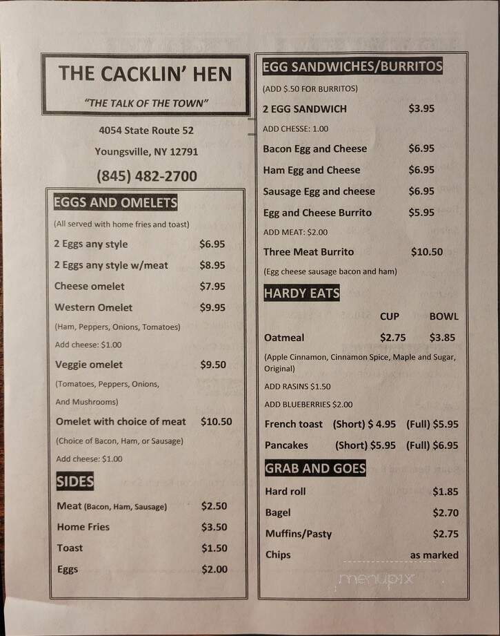 The Cacklin' Hen - Youngsville, NY