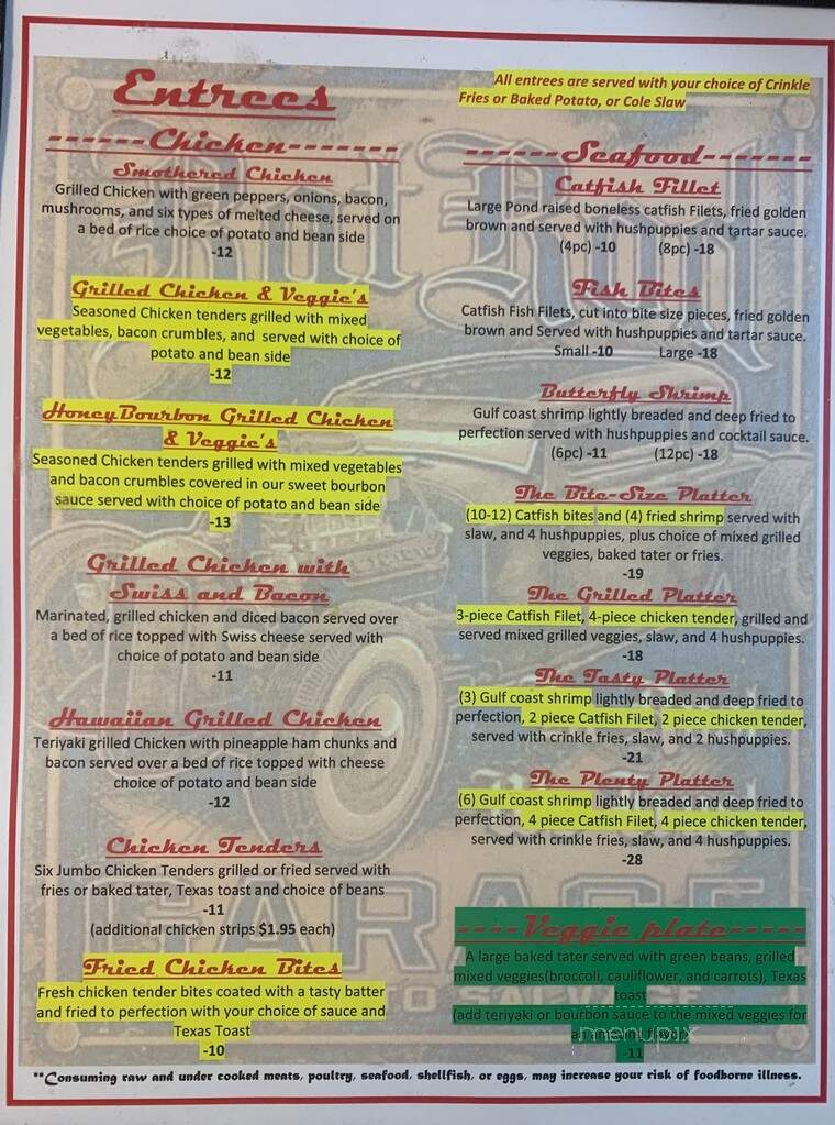 Wagon Wheel Cafe - Waynesboro, TN menu_pic