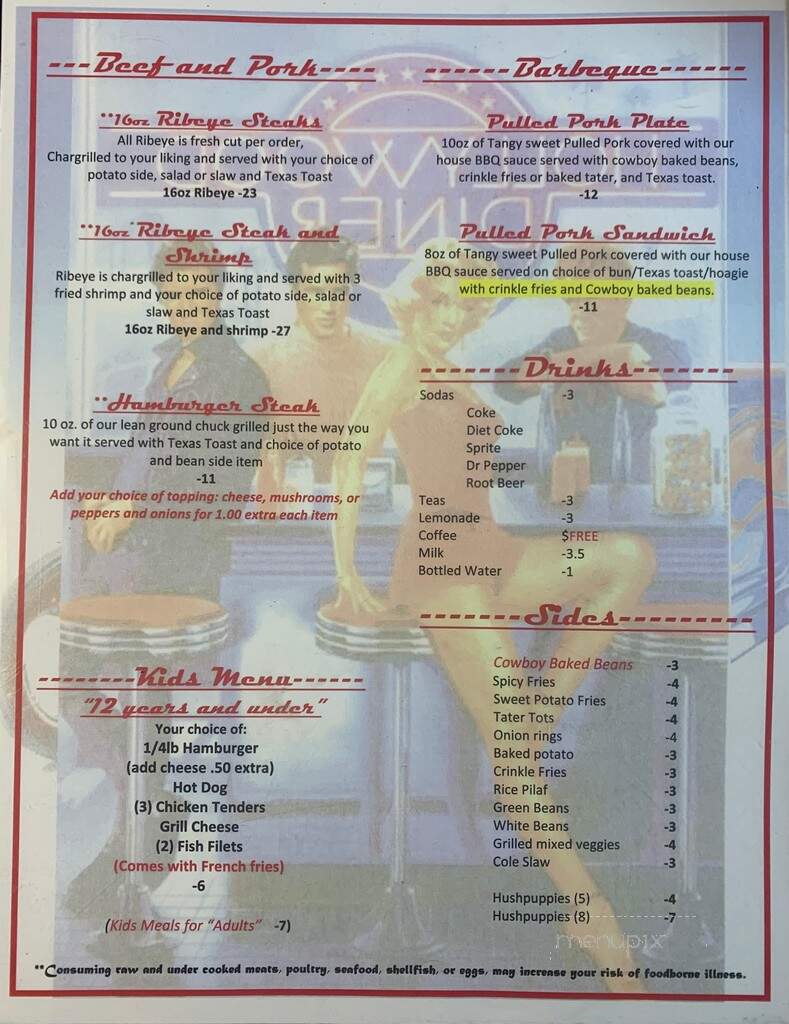 Wagon Wheel Cafe - Waynesboro, TN menu_pic