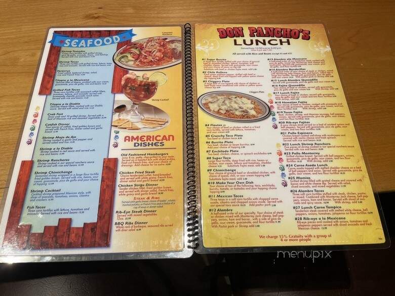 Don Pancho's Mexican Restaurant - Broken Bow, OK menu_pic