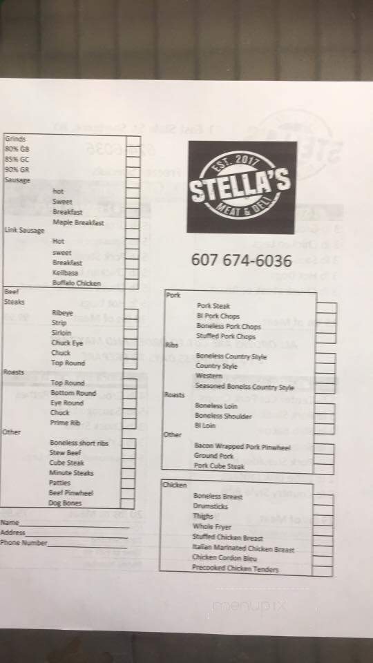Stella's Meat and Deli - Sherburne, NY