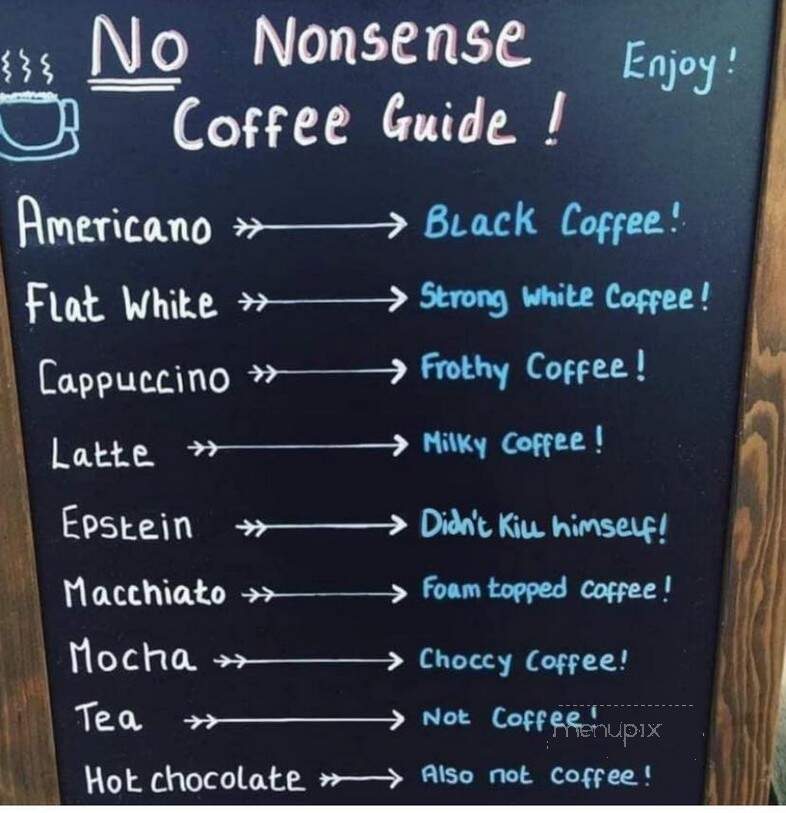 Lakeside Espresso - Shelton, WA menu_pic