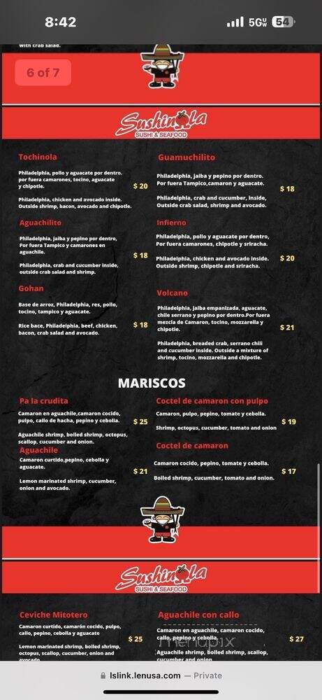 Sushinola Tulare - Tulare, CA menu_pic