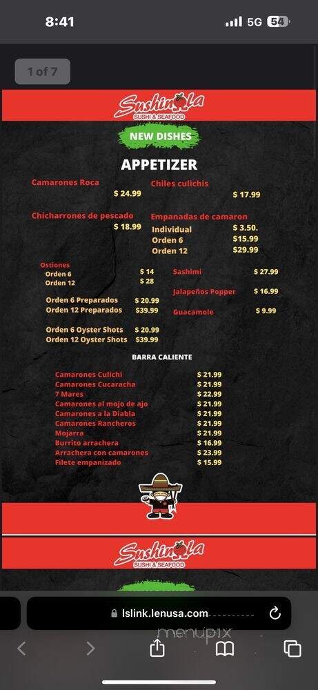 Sushinola Tulare - Tulare, CA menu_pic