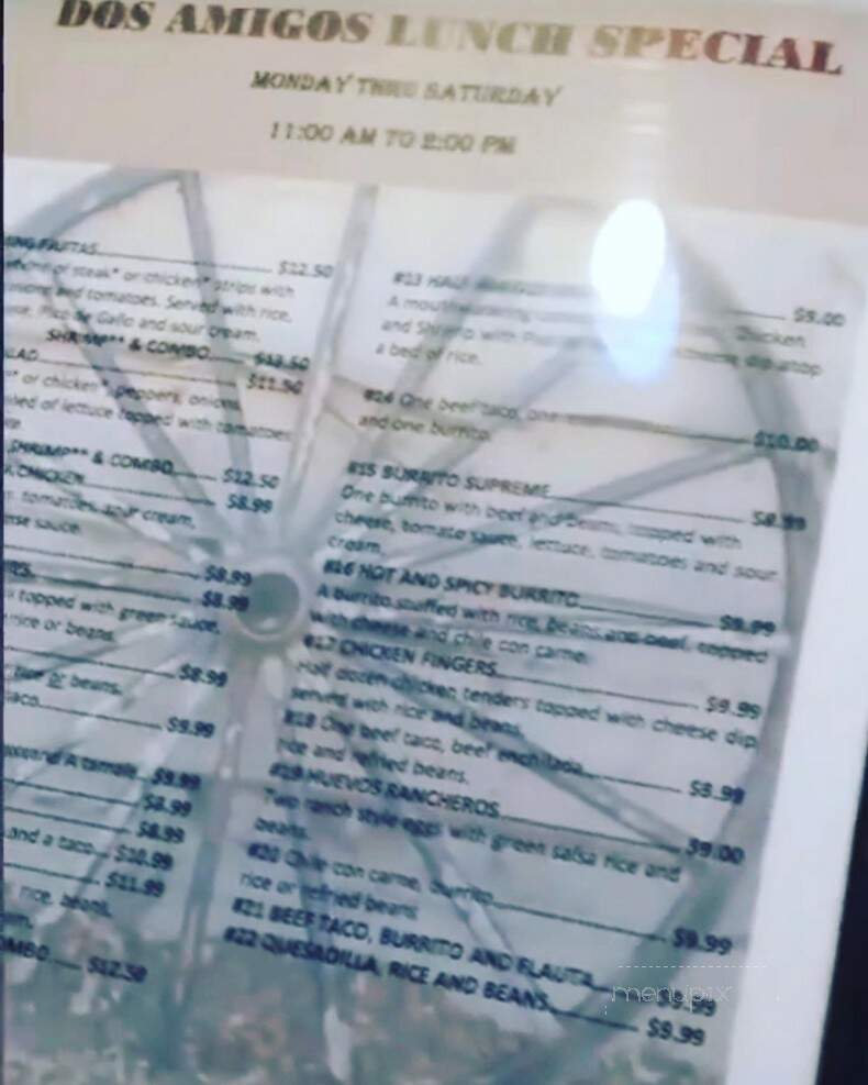 Dos Amigos Mexican Grill - Northport, AL menu_pic