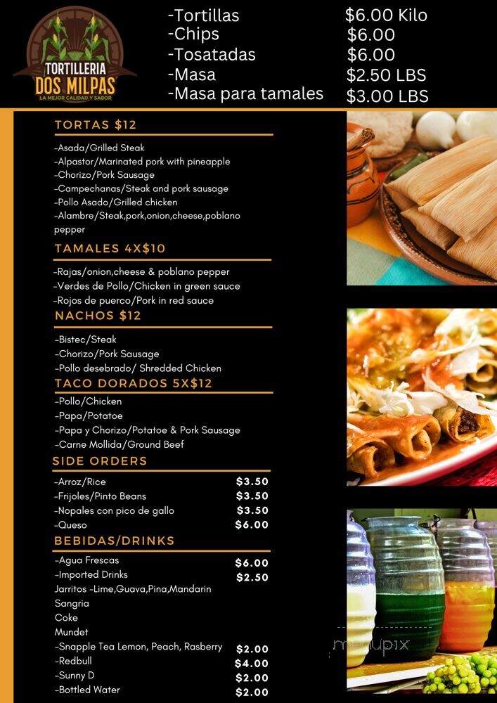 Tortilleria Dos Milpas - Wilmington, DE menu_pic