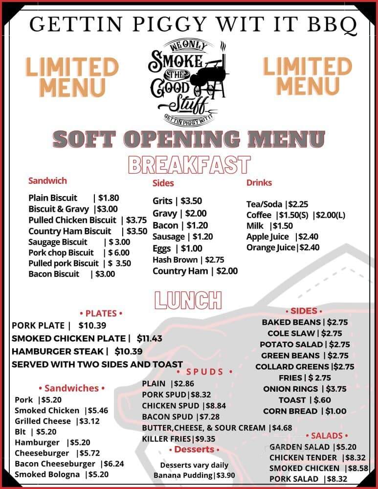 Gettin Piggy Wit It - Chatsworth, GA menu_pic