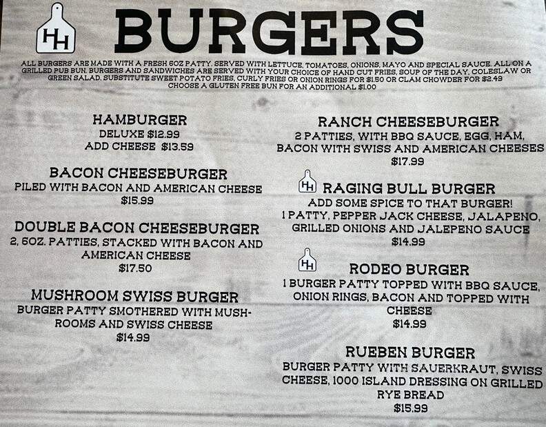 Hungry Heifer Diner - Raymond, WA menu_pic