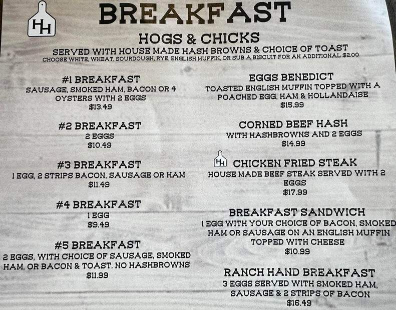 Hungry Heifer Diner - Raymond, WA menu_pic