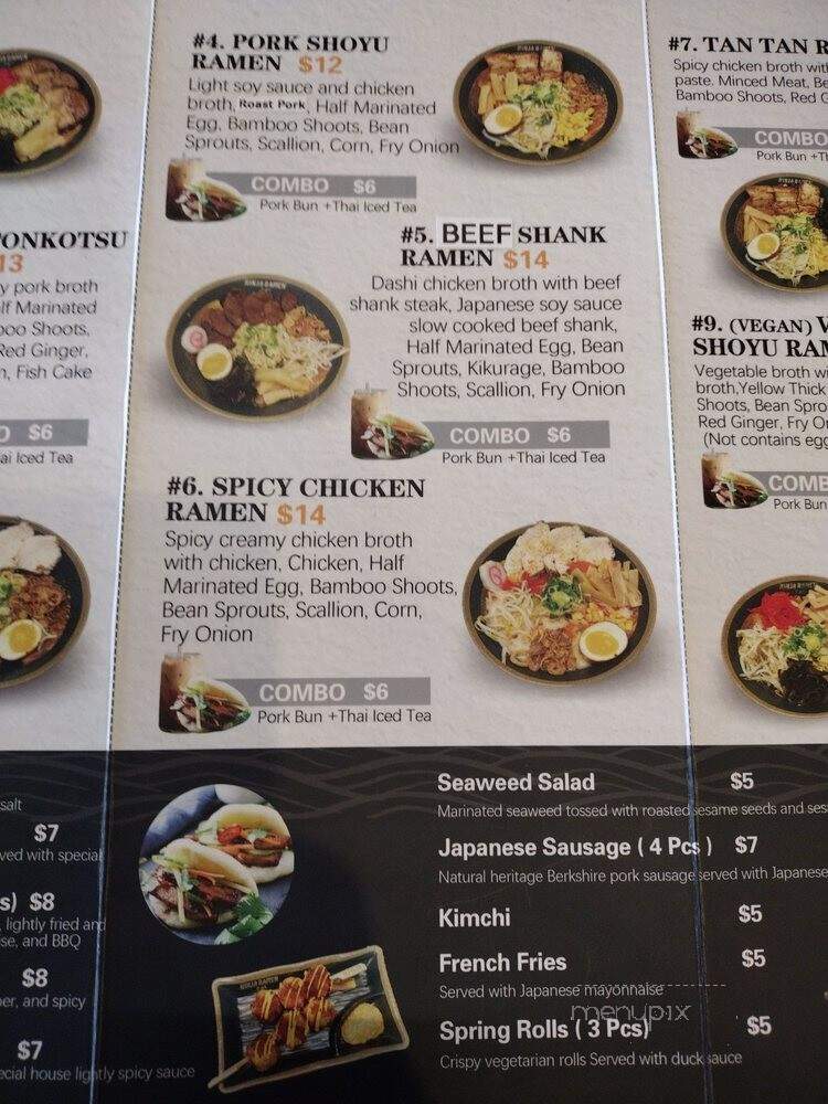 Ninja Ramen - Lancaster, PA menu_pic