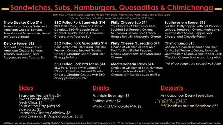 The Line on 59 - Thief River Falls, MN menu_pic