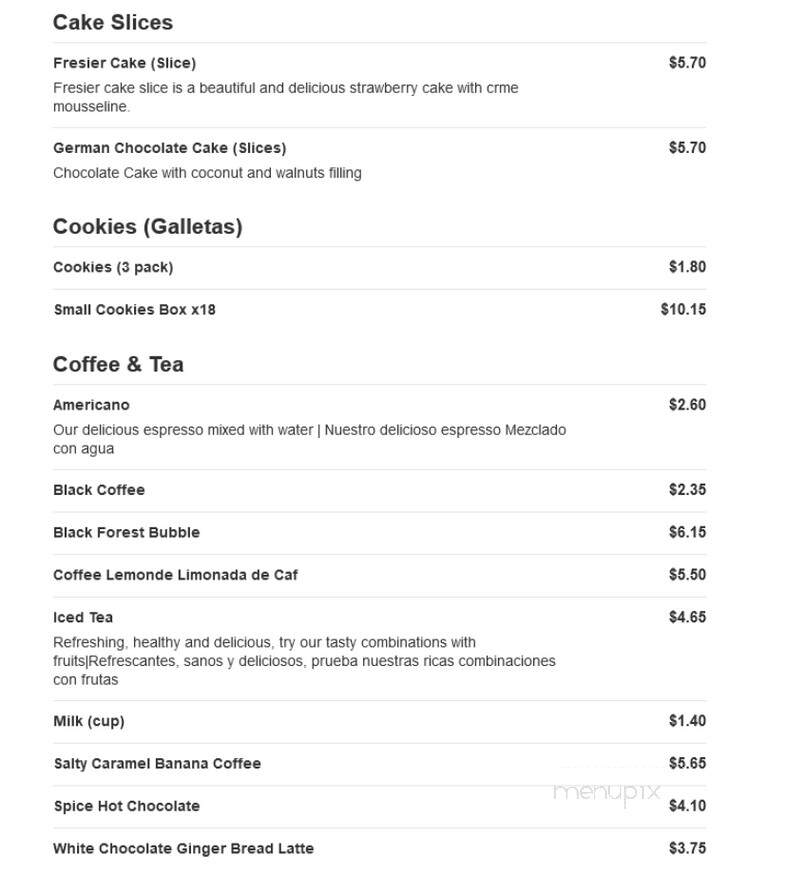 Fortuna Bakery - Davenport, FL menu_pic