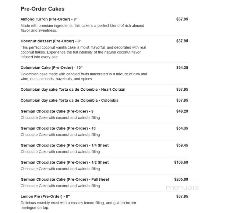 Fortuna Bakery - Davenport, FL menu_pic