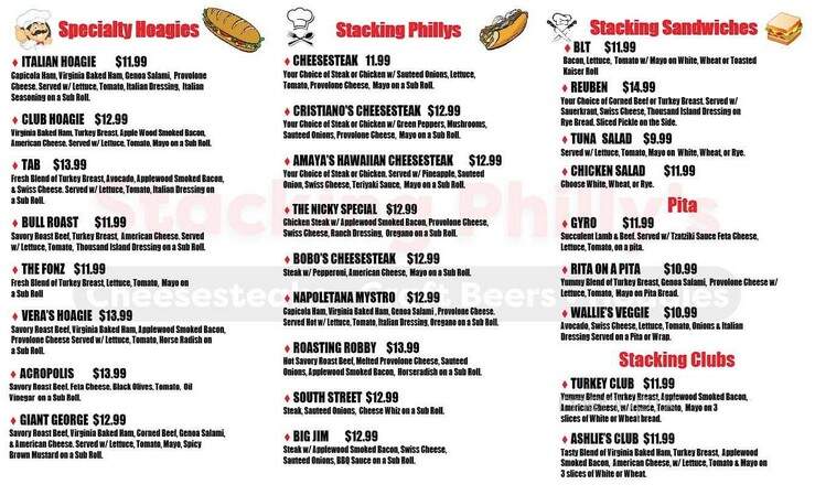 Stacking Philly's - Lake Mary, FL menu_pic