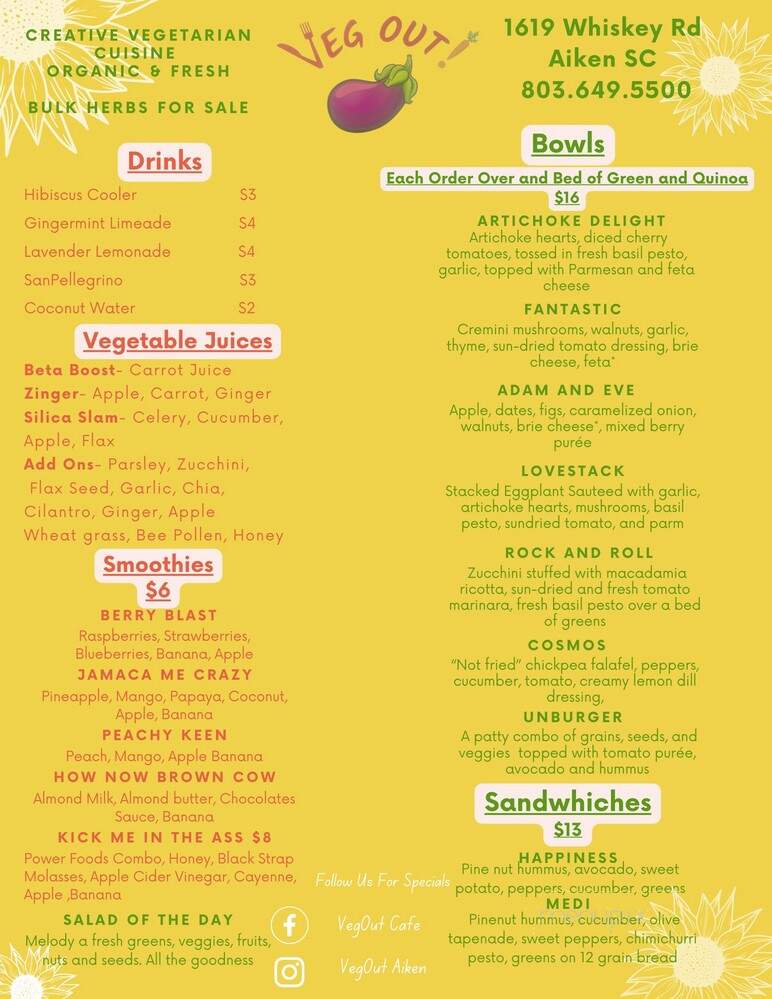 Veg Out - Aiken, SC menu_pic