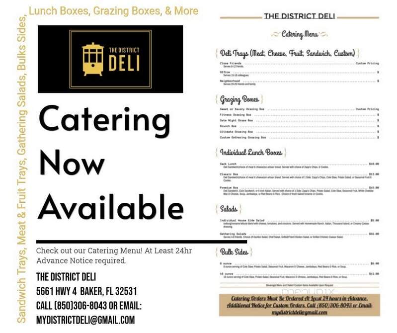 The District Deli - Baker, FL menu_pic