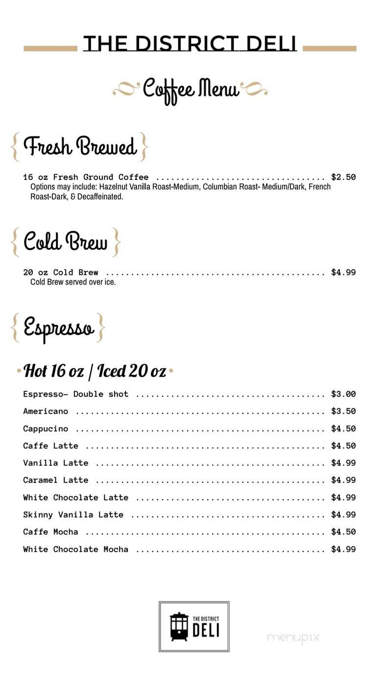 The District Deli - Baker, FL menu_pic