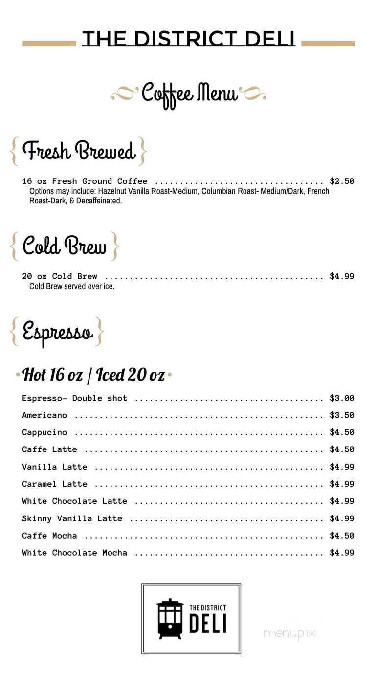 The District Deli - Baker, FL menu_pic