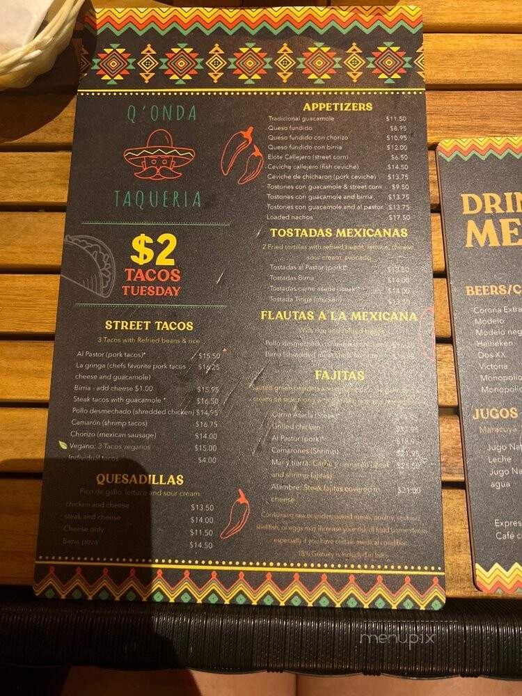 Q'onda Taqueria - Kendall, FL menu_pic