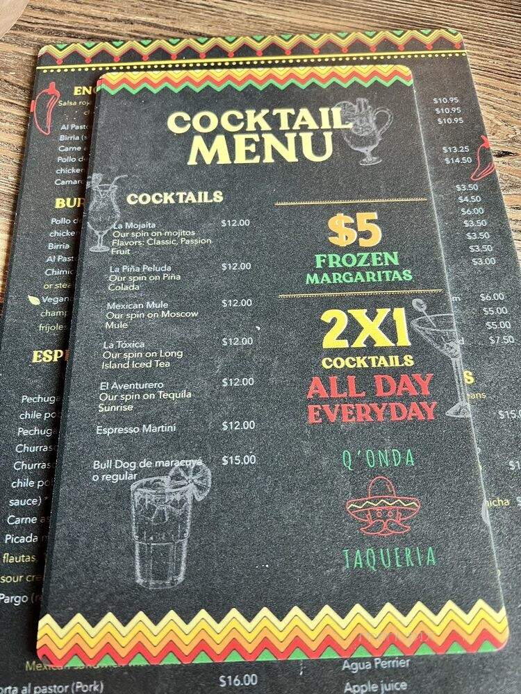Q'onda Taqueria - Kendall, FL menu_pic