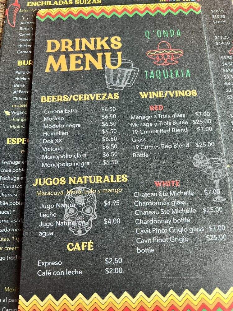 Q'onda Taqueria - Kendall, FL menu_pic