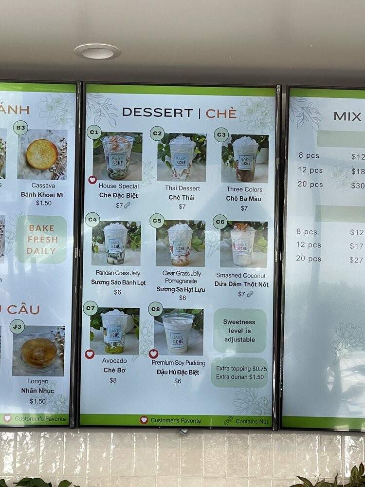 Bake & Che Fresh Vietnamese Dessert - Westminster, CA menu_pic