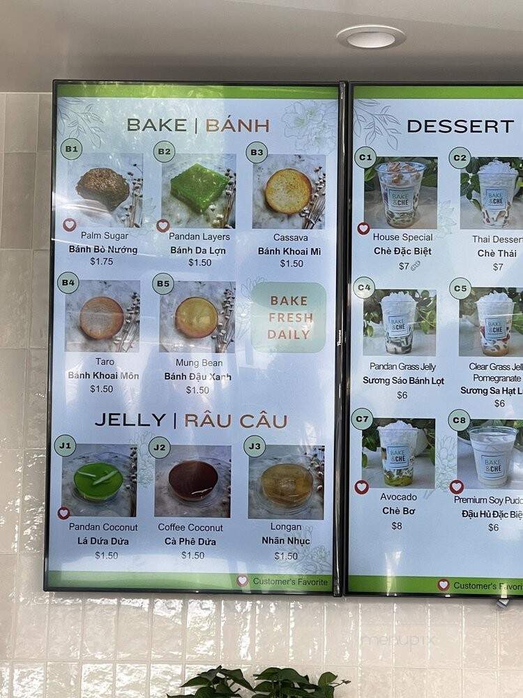 Bake & Che Fresh Vietnamese Dessert - Westminster, CA menu_pic
