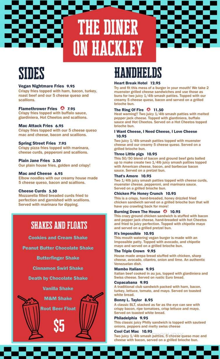 The Diner on Hackley - Muskegon, MI menu_pic
