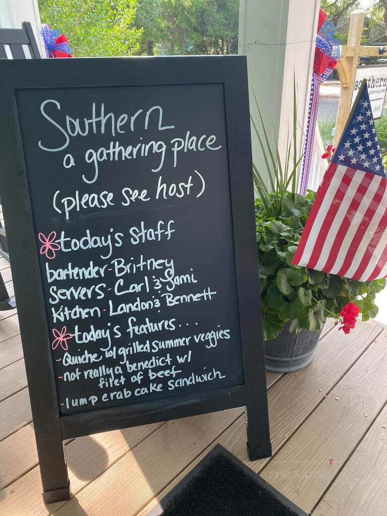 Southern, A Gathering Place - Southport, NC menu_pic