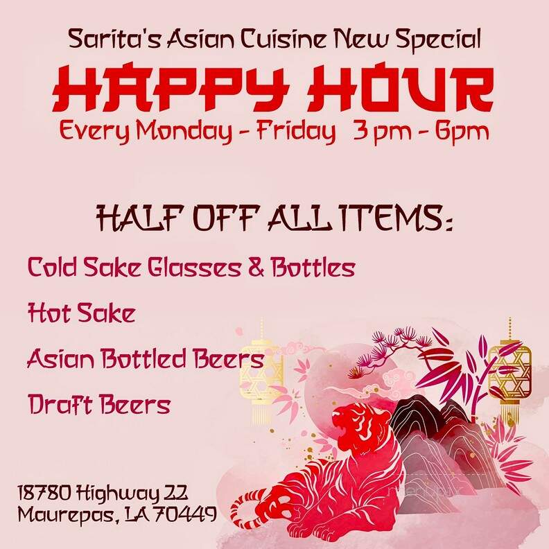Sarita's Asian Cuisine - Maurepas, LA