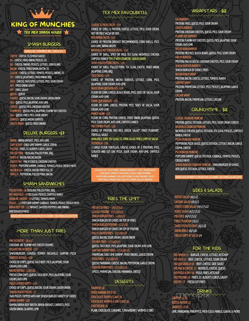 King of Munchies - Arnprior, ON menu_pic