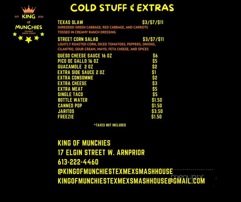King of Munchies - Arnprior, ON menu_pic