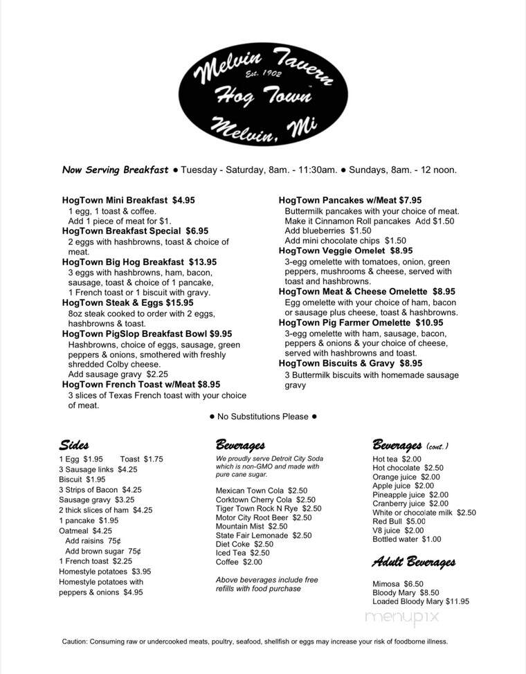 Melvin Hog Town Tavern - Melvin, MI