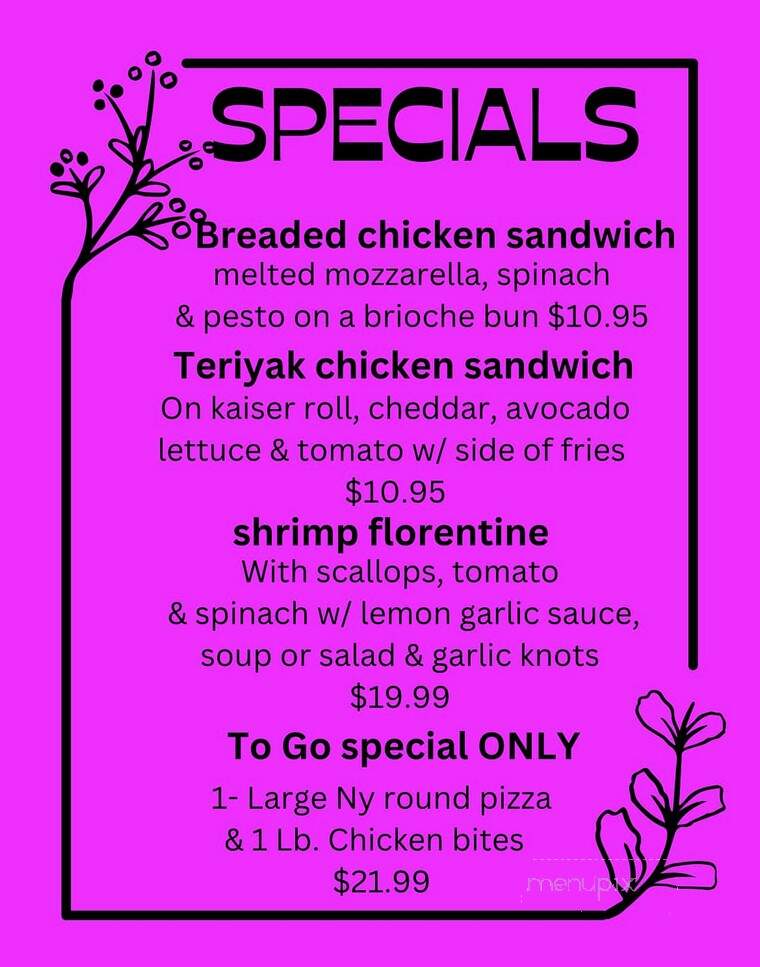 Isabella's Eatery - Mount Cobb, PA menu_pic