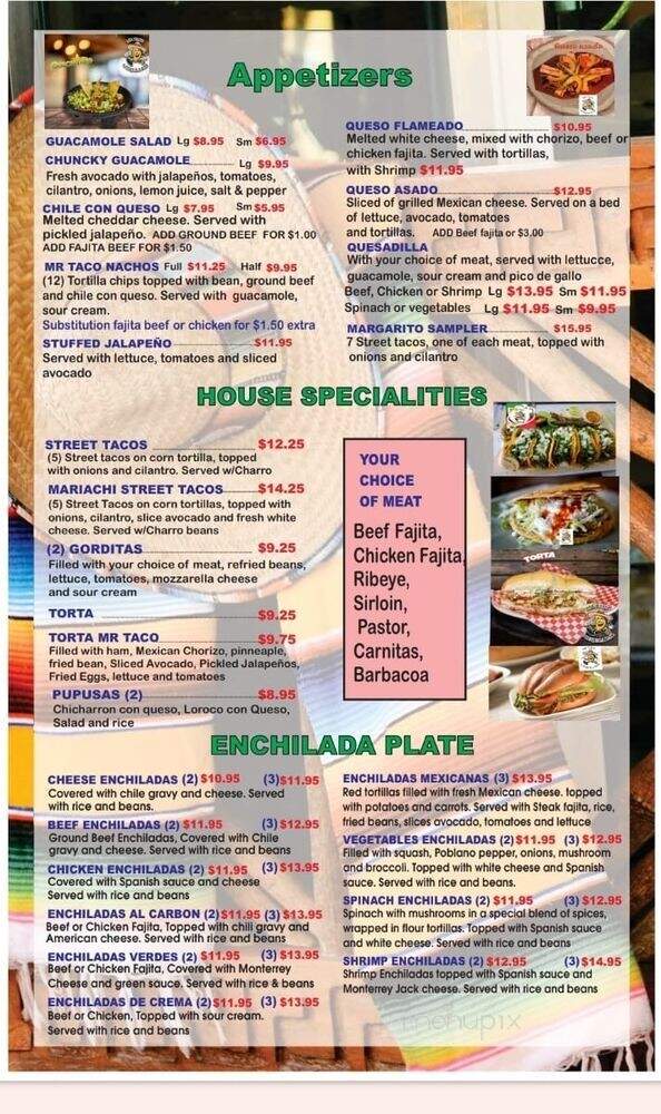 Mr Taco and Tequila Bar 2 - Madisonville, TX menu_pic