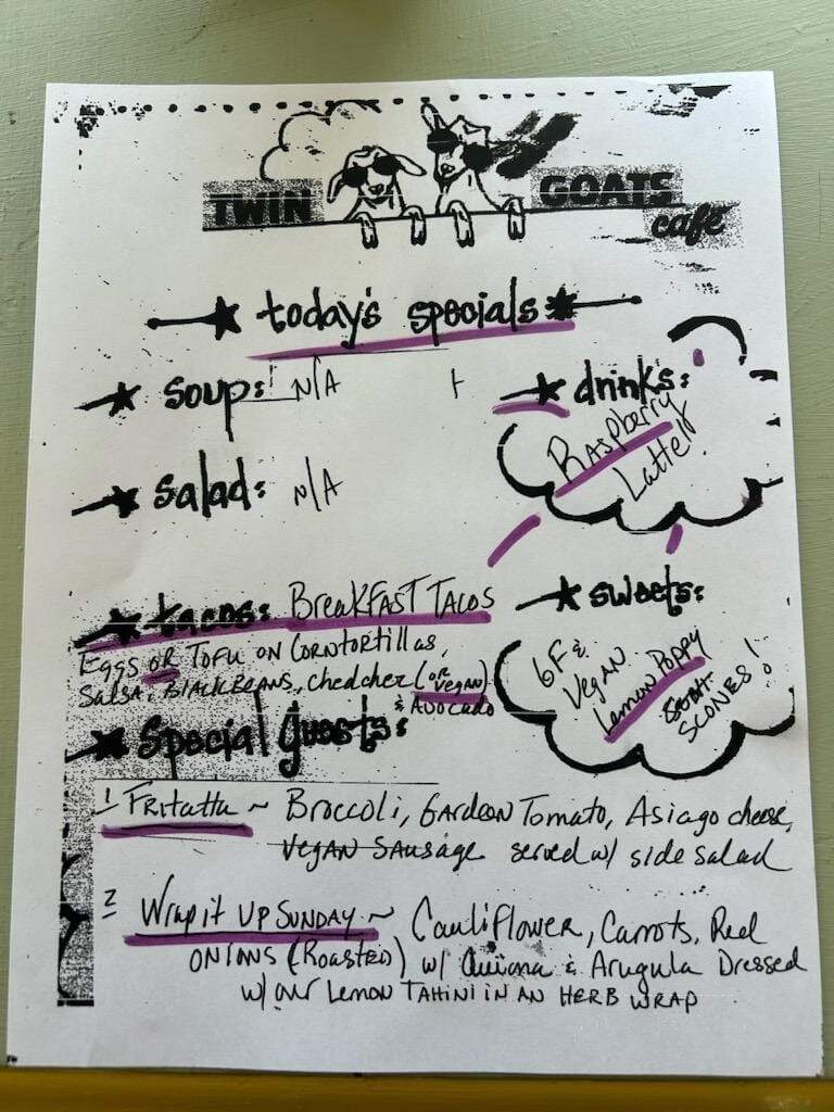 Twin Goats Cafe - Lebanon, NJ menu_pic