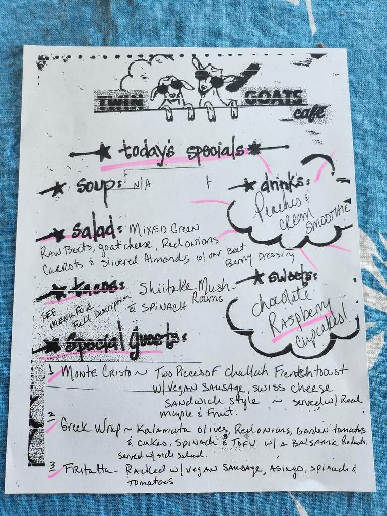 Twin Goats Cafe - Lebanon, NJ menu_pic