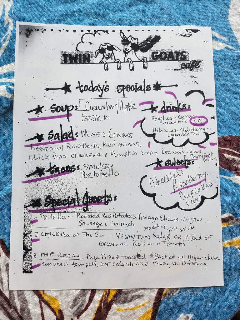 Twin Goats Cafe - Lebanon, NJ menu_pic