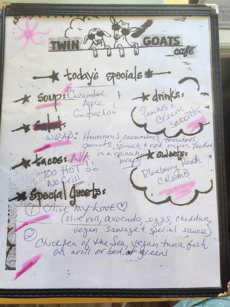 Twin Goats Cafe - Lebanon, NJ menu_pic